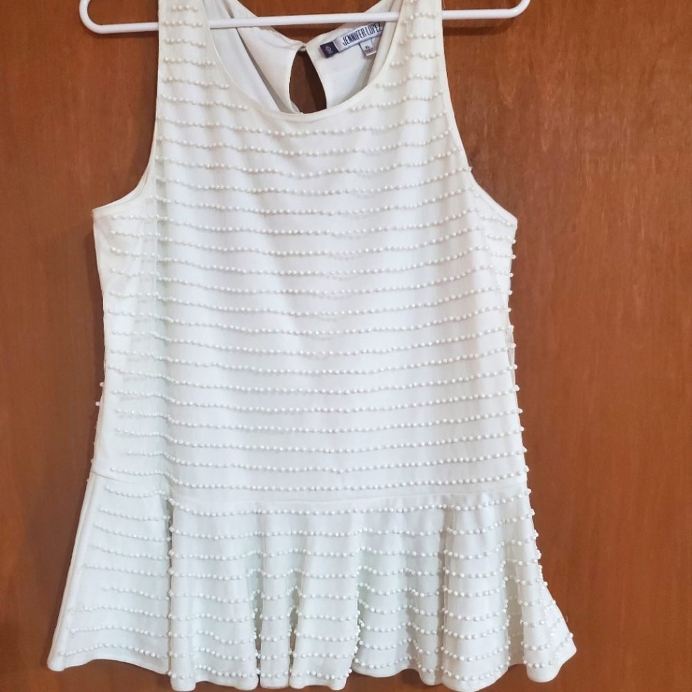 Jennifer Lopez, beaded sleavless top, XL